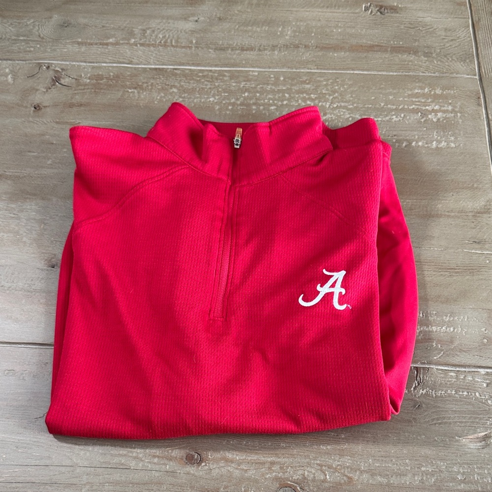 Women's University of Alabama Red Quarter-Zip Pullover - Like New - Size L
